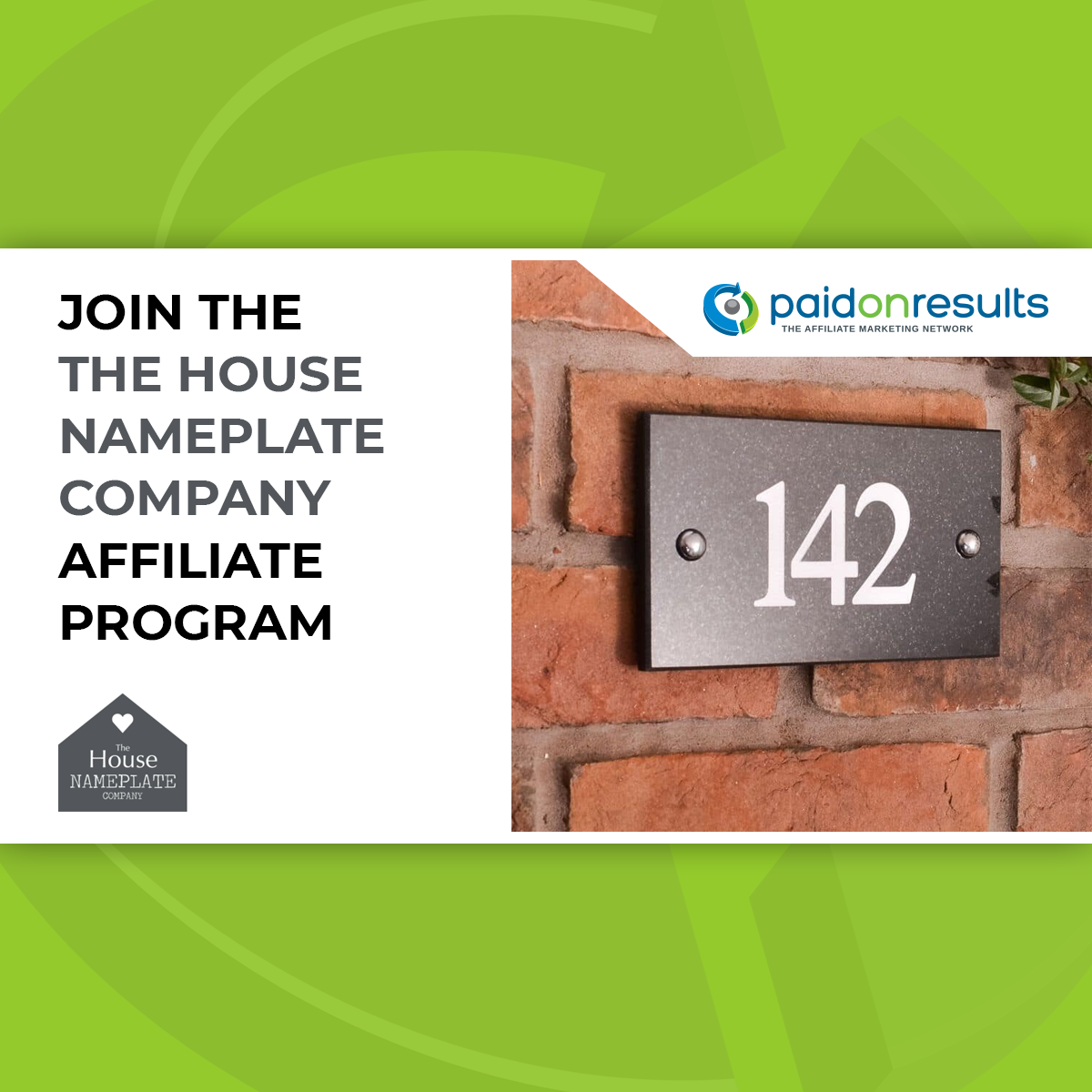 The House Nameplate Company Affiliate Marketing Program by Paid On