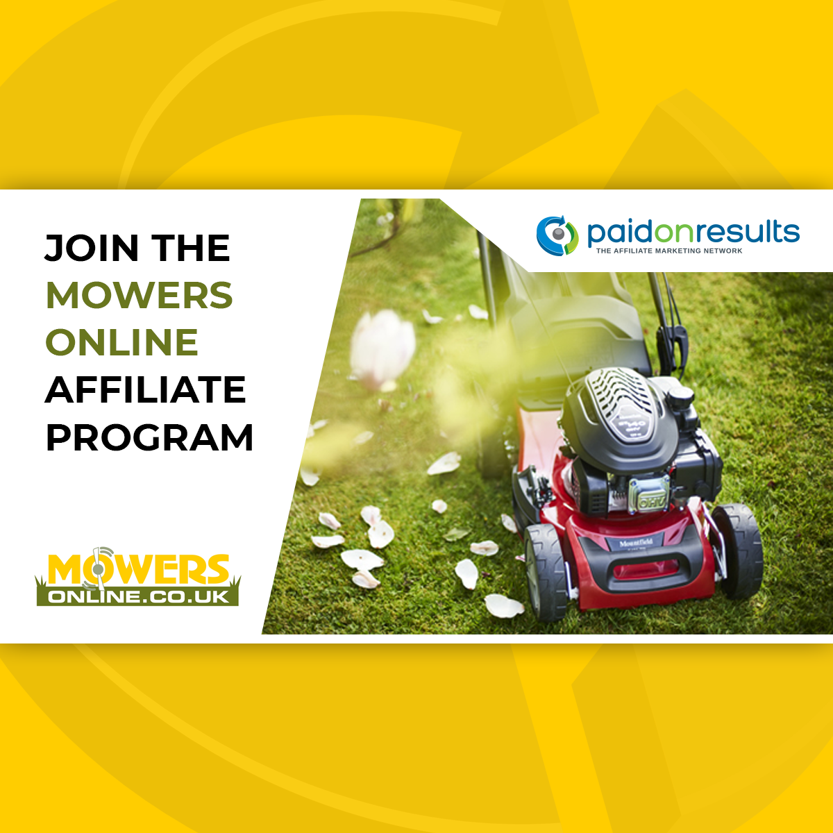 Mowers Online Affiliate Marketing Program by Paid On Results